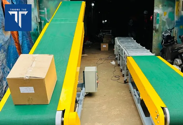 băng tải pvc xanh nhám