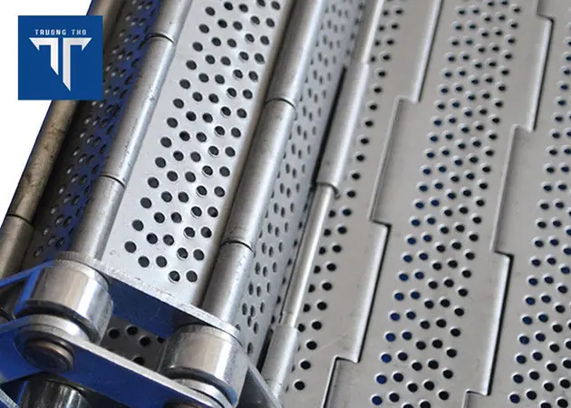 băng chuyền xích tấm đục lỗ